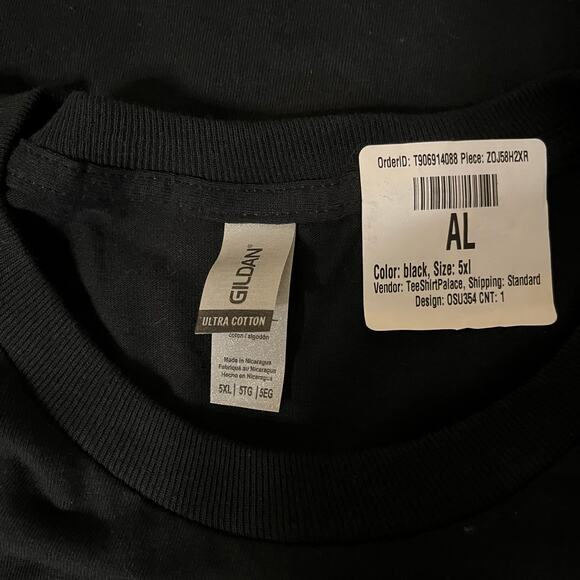 Gildan Oh Snap T-shirt in Black/Multi Size 5-X-Large - Picture 5 of 6